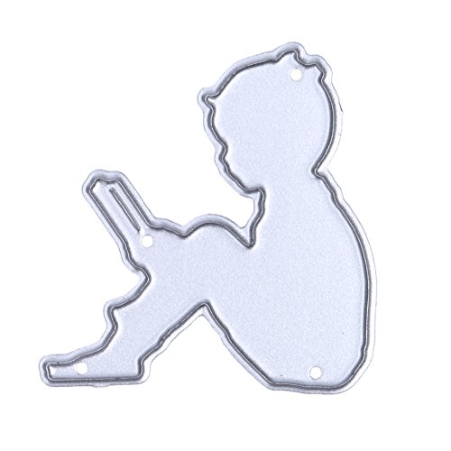 Demiawaking 1Pcs Baum und Kinder Schneiden Schablonen DIY Sammelalbum Dekor Papier Karten, Metall Buchzeichen , Metall Lesezeichen als Geschenk fuer Freunde - 5