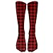 Produktbild hutaz Custom Rustic Red Black Buffalo Check Plaid Pattern Training Socks Crew Athletic Socks Long Sport Soccer Socks Soft Knee High Sock Compression Socks For Men Women