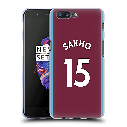 Official West Ham United FC Diafra Sakho 2017/18 Players Home Kit Group 1 Soft Gel Case for OnePlus 5