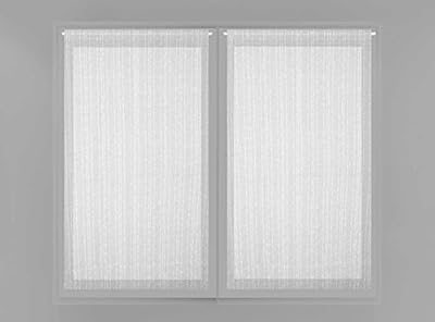 Soleil d'ocre Maelis Paire de Brise Bise Polyester, Blanc, 45x90 cm