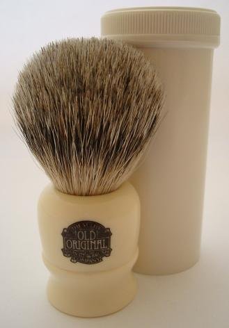 Progress Vulfix 2190 Pure Badger hair travel shaving brush with tube, white by Progress Vulfix