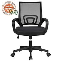 Yaheetech Executive Desk Chair Adjustable and Swivel Home Office Chair with Lumbar Support Ergonomic