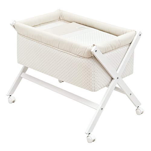 Cambrass Small Bed/Crib X Wood Une (55 x 87 x 74 cm, Star Beige)