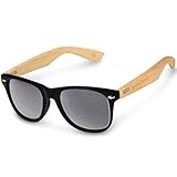 Wayfarer Gafas UV 400 Navaris - Mujeres hombres de sol - Gafas con patillas de bambú en diferentes colores