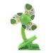 Produktbild Fenrad ® Cute Portable Mini Baby USB und Batterie Dual-verwenden Clip-on Stroller Fan Clip Lüfter Tischventilator für Trolley Ventilator Kinderbett Kinderwagen Outdoor Camping Auto (Farbe im Random / Mit USB Kabel)