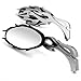 Motorcycle Chrome Plated Billet Aluminum Outside Rearview Side View Mirrors Multi Angle Adjustable Blindsight Rearview Handle Bar End Convex Universal Fit For Suzuki Motorcycle GSXR GS300 SV650 GT550 GT750 B-King Intruder Volusia Boulevard