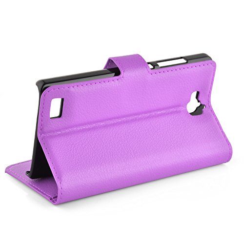 Cadorabo Honor 3C Funda Estilo Libro de Cuero Sint  tico en VIOLETA DE MANGANESO Cubierta Protectora con Cierre Magn  tico  Tarjetero y Funci  n de Suporte     Protecci  n Carcasa Caja Etui Case Cover