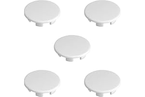 Cyclingcolors 5x Tappi per Fori Plastica Bianchi a Scatto - Chiusura Copriforo per Chiudere Buchi Mobili Trapanati, Ø20mm