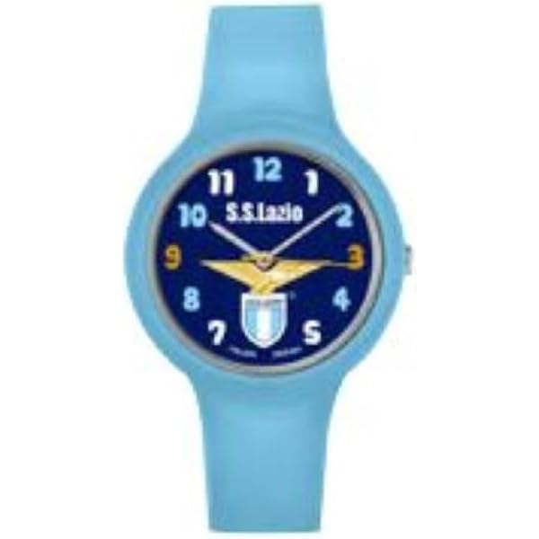 LOWELL Orologio Ufficiale S.S. Lazio Mod. NEW ONE – 38mm Unisex – Cinturino In Silicione Nero E Cassa Acciaio