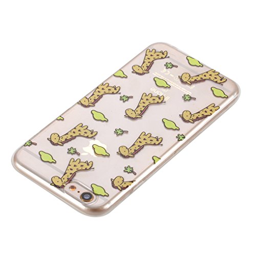 Yidaxing Funda iPhone 6 PLUS 6S PLUS  Carcasa de Silicona Transparente Funda TPU Gel Carcasa Ultra Delgado Suave Funda Protectora Ligera Carcasa Blanda Flexible Caja Anti Rasgu  os Anti Choque con dise  o   nico -Jirafa