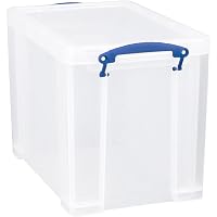 Really Useful Box 64 Liter – Stapelbare Aufbewahrungsbox Aus Recyceltem Kunststoff, Schwarz