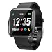 Produktbild EFO SHM Smartwatch Fitness Tracker Armband Wasserdicht Fitness Uhr Pulsmesser Touchscreen Sport Armbanduhr Blutdruckmessung Aktivitätstracker für Damen Herren Andriod iPhone(Schwarz)