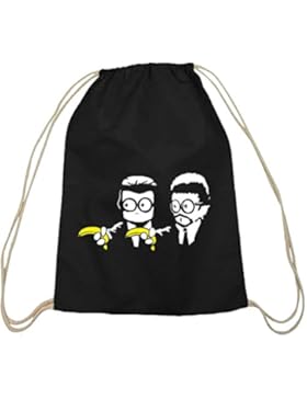 Shirtstreet24, Banana Shoot, Baumwoll natur Turnbeutel Rucksack Sport Beutel