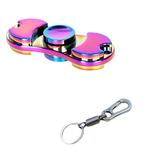 Rainbow Fidget Spinner Zinc Alloy Ceramic Bearing 3+ Minutes With Keyring (B) Rainbow Fidget Spinner Zinc Alloy Ceramic Bearing 3+ Minutes With Keyring (B)