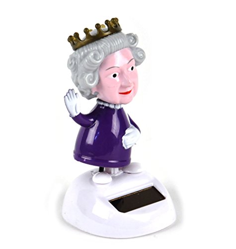 (779) Solar Wackelfigur Queen Wackel England Königin UK Fun Fensterbank - 2