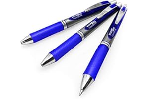 Pentel Energel BL80 Lot de 3 stylos à bille rétractable à encre gel liquide Bleu 1 mm
