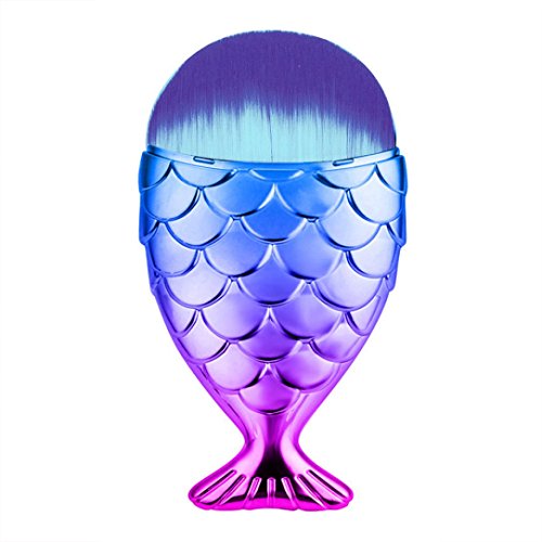 VENMO Women Fish Scale Fishtail Bottom Makeup Powder Blush (Purple)