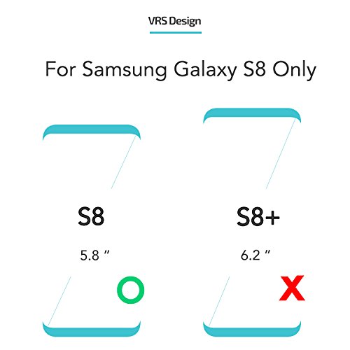 Galaxy S8 Hülle, VRS Design® Leder Schutzhülle [Schwarz] Handytasche Slim Case mit Echt-Leder Außenseite Ledertasche [Simpli Mod] für Samsung Galaxy S8 2017 - 8