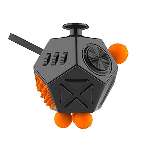 Haehne Fidget Cube II Toy, with Active Rocker Fidget Anxiety Stress Relief Focus 12 Sides Dice Toys for Adults Children Gadget (Black) Haehne Fidget Cube II Toy, with Active Rocker Fidget Anxiety Stress Relief Focus 12 Sides Dice Toys for Adults Children Gadget (Black)