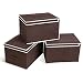Produktbild HOMFA 3er Aufbewahrungsboxen Stoff mit Deckel faltbar Schublade Organizer Stoffbox für Schrank oder Schublade,30*40.3*25.7cm