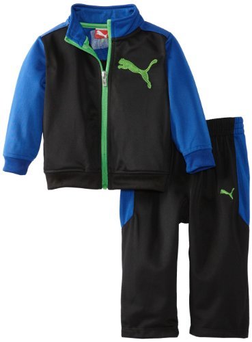 PUMA - Kids Baby-Boys Infant Cat Colorblock Promo Tricot, Black, 12 Months Color: Black Size: 12 Months Infant, Baby, Child