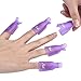 eBoot 10 Pieces Acrylic Nail Art Soak Off Clip Cap UV Gel Polish Remover Wrap Nail Tool (Purple)