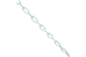 ExcInter Plastic Chain White 25mm*6mm Coated Decorative Links for Decorative Garden Fence Warning Safety Parking Space Assorted Colours