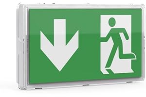 ‎ENOVALITE ENOVALITE LED Fluchtwegleuchte Notleuchte mit Akku und Test-Funktion - Dauerbetrieb o. Notbetrieb - Aufbau Einbau - Rettungsweg Notausgang Notfall EXIT IP65