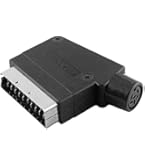 Scart-Adapter Mit Cinch & S-Video Anschlüssen – In/Out Umschalter Für TV & AV-Geräte