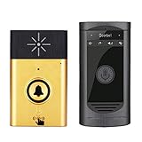 Zwei-Wege-Gespräch: Wireless Voice Intercom Türklingel, können Sie hören und mit Ihrem Besucher sprechen (1Pcs Launcher + 1Pcs Receiver); weit drahtlose Entfernung, funktioniert es gut, wenn Sie in irgendwelchen Räumen sind;