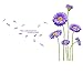 Produktbild YTCY Aster Blume Blossom Wandaufkleber Lila Wandtattoos Für Wohnzimmer Schlafzimmer Dekoration