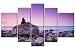 Produktbild TOP XXL Bild auf Leinwand LILA STONES BILDER 5 Teile Art-Nr. M50134 FENG SHUI Bilder fertig gerahmt auf echtem Keilrahmen. Kunstdruck als Wandbild auf Rahmen. Günstiger als Ölbild Gemälde Poster Plakat mit Bilderrahmen riesig! Günstig MADE IN GERMANY