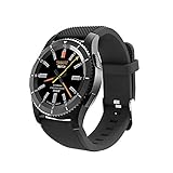 OASICS Smartwatch für Damen Herren, Fitness Armband, Smartwatch für Damen Herren,Smartwatch Wasserdicht IP68,Bluetooth Smart Watch SIM-Telefon GPS-Herzfrequenzmonitor für Android für iOS (Schwarz)