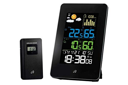 Preisvergleich Produktbild Auriol Funkwetterstation Hochformat Schwarz IPX4