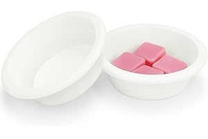 BOBOLYN 2Pcs Silicone Wax Warmer Liner Reusable Wax Melts Dish Liners Leakproof for 3-in-1 Scented Wax Cube Candle Burners and Electric Oil Burner 6.9cm Diamater Aroma Fragrance Oil Holder Tray Liner-Large