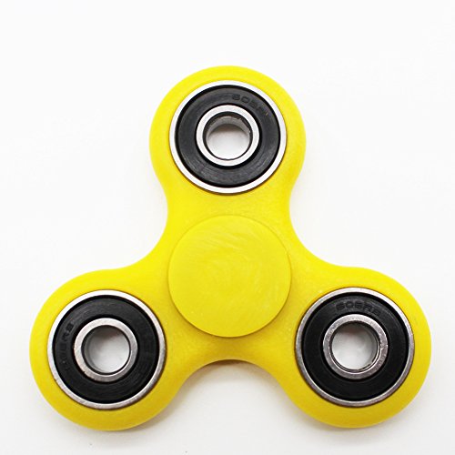 Hand Spinner - Stress Reducer - High Speed Ceramic Bearing Tri-Spinner Fidget Toy - Killing Time - Perfect for ADD / ADHD / Anxiety and Autism Adult Children (Yellow) Hand Spinner - Stress Reducer - High Speed Ceramic Bearing Tri-Spinner Fidget Toy - Killing Time - Perfect for ADD / ADHD / Anxiety and Autism Adult Children (Yellow)