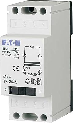 Eaton (Installation) Transformateur pour sonnerie avec tr de G2/24 230 V 12–24 V 2–1 A Transformateur pour sonnerie avec 4015082724849
