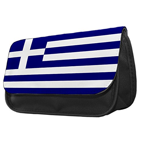 Preisvergleich Produktbild Griechenland Flagge Bleistift Fall / Make-up Tasche 082