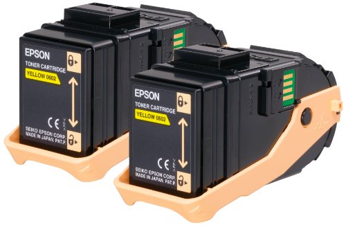 Preisvergleich Produktbild Epson C13S050606 Toner Cartridge Twin Pack für C9300N Printer, gelb