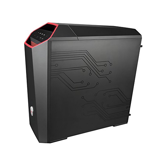 thunderobot Vulcan F701 – Gaming Desktop-PC (Intel Core i7 – 6800 K, 16 GB RAM, 256 GB SSD, Zotac GeForce GTX 1080 8 GB, Windows 10 Pro) schwarz und rot - 4