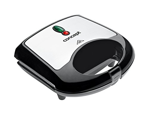 CONCEPT Hausgeräte vf3030 Waffeleisen, 700 W, edelstahl / schwarz