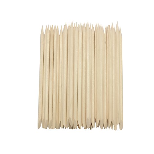 Homgaty 50X Two Way Wooden Sticks Cuticle Pusher Remover Nail Art Manicure