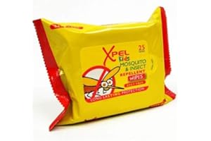 Xpel Kids Mosquito & Insect Repellent Wipes for Kids - 25 Wipes