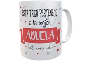 SAQUITOMAGICO Esta Taza Pertenece a la Mejor Abuela del Mundo!!!!.-Taza Regalo para Esa Persona Especial Que Tanto Quieres (Abuela)