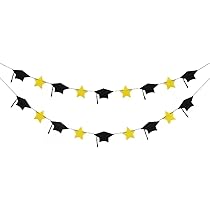 Graduation Swirls Decoration Sets - 40 PCS Black Gold Grad