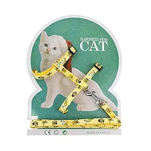 Emily Pets Adjustable Floral Nylon Cat Harness with Leash Puppy Pet Harness Strap Collar Lead Leash