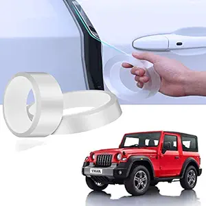 Allure Auto Anti-Scratch Transparent Strip CAR Door Guard Scuff Plate Protectors Invisible Car Anti-Collision Strips 2 cm X 5 Mtrs for Mahindra Thar 2020