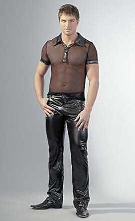 Svenjoyment Men's Wet Look Jeans, Black, Extra Large: Amazon.co.uk: Health & Personal Care