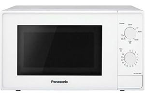 Panasonic NN-K10JWMEPG Horno Microondas Combinado con Parrilla y Plato Giratorio de Vidrio, 20L, 800W, Ajuste De Descongelación, 5 Niveles De Potencia, Temporizador, Blanco
