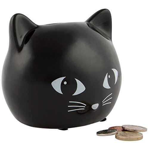 Tolle Spardose „Black Cat“ aus Keramik – 8.5 x 12 x 10 cm - 2